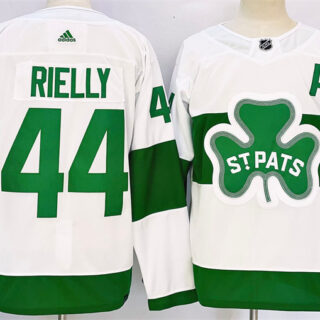 Men's Toronto Maple Leafs #44 Morgan Rielly White St Patricks Authentic Jersey