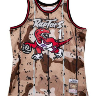 Men's Toronto Raptors #1 Tracy McGrady Camo 1998 Mitchell & Ness Basketball Jersey