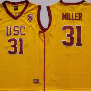 Men's USC Trojans #31 Cheryl Miller Yellow Stitched Jersey