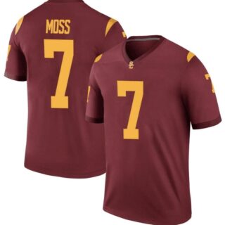Men's USC Trojans #7 Miller Moss Red Stitched Jersey
