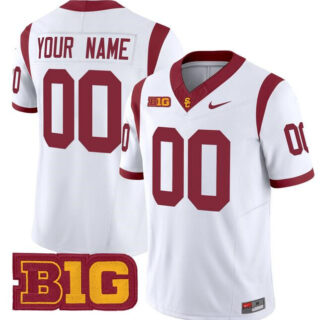 Men's USC Trojans ACTIVE PLAYER Custom White 2024 F.U.S.E. Vapor Limited Stitched Jersey