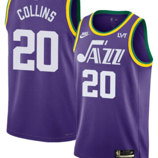 Men's Utah Jazz #20 John Collins Purple 2023 Classic Edition Stitched Basketball Jersey