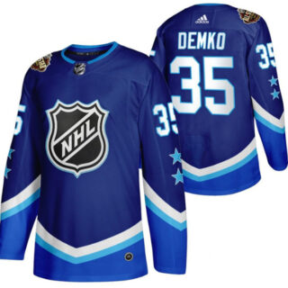 Men's Vancouver Canucks #35 Thatcher Demko 2022 All-Star Blue Stitched Jersey