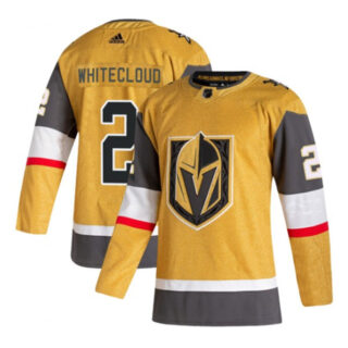 Men's Vegas Golden Knights #2 Zach Whitecloud Gold Stitched Jersey