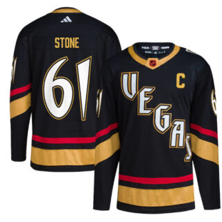 Men's Vegas Golden Knights #61 Mark Stone Black 2022-23 Reverse Retro Stitched Jersey