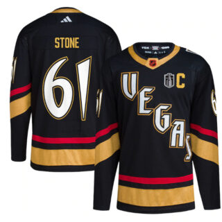 Men's Vegas Golden Knights #61 Mark Stone Black 2023 Stanley Cup Final Stitched Jersey