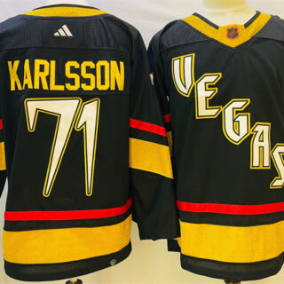 Men's Vegas Golden Knights #71 William Karlsson Black 2022-23 Reverse Retro Stitched Jersey