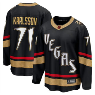 Men's Vegas Golden Knights #71 William Karlsson Black 2022-23 Reverse Retro Stitched Jersey