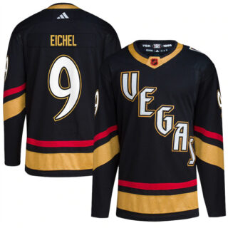 Men's Vegas Golden Knights #9 Jack Eichel Black 2022-23 Reverse Retro Stitched Jersey