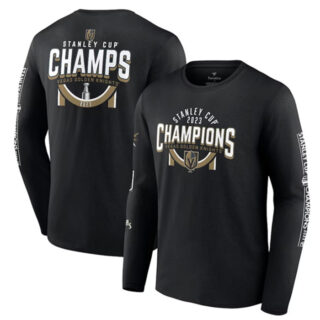 Men's Vegas Golden Knights Black 2023 Stanley Cup Champions Banner Long Sleeve T-Shirt