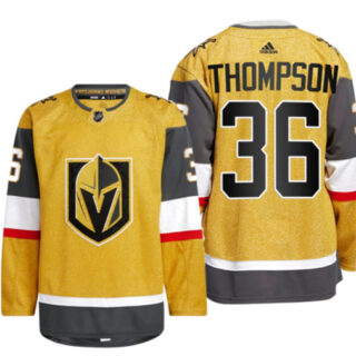 Men's Vegas Golden Knights Logan Thompson #36 Gold Jersey