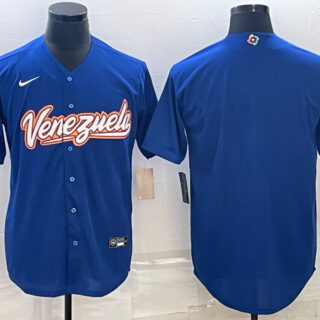 Men's Venezuela Baseball Blank 2023 Royal World Baseball Classic Stitched Jersey