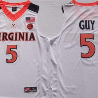 Men's Virginia Cavaliers #5 Kyle Joseph Guy White Stitched Jersey