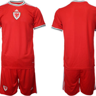 Men's Wales Blank Red Home Soccer Jersey Suit
