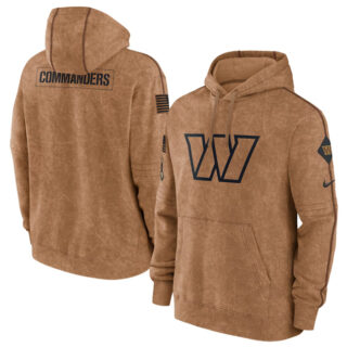 Men's Washington Commanders 2023 Brown Salute To Service Pullover Hoodie