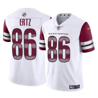 Men's Washington Commanders #86 Zach Ertz White Vapor Limited Stitched Football Jersey