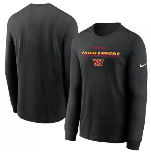 Men's Washington Commanders Nike Black Script Long Sleeve T-Shirt