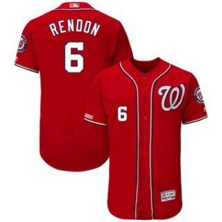 Men's Washington Nationals #6 Anthony Rendon Scarlet Flex Base Collection Player Jersey