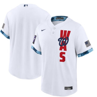 Men's Washington Nationals Blank 2021 White All-Star Cool Base Stitched MLB Jersey