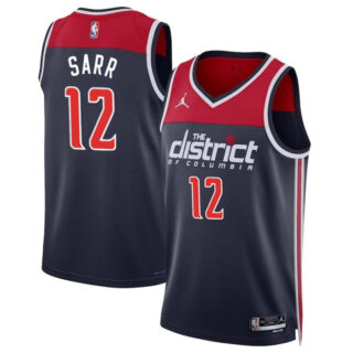 Men's Washington Wizards #12 Alexandre Sarr Navy Statement Edition Stitched Basketball Jersey