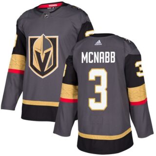Men Adidas Vegas Golden Knights #3 Brayden McNabb Gray NHL Jersey