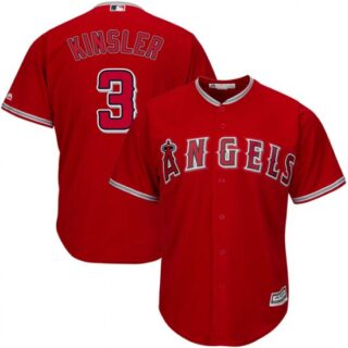 Men Los Angeles Angels #3 Ian Kinsler red Cool Base Jersey
