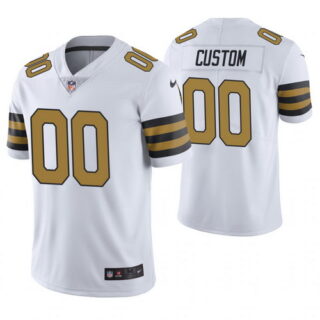 Men New Orleans Saints Custom White Color Rush Legend Jersey