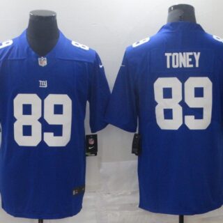 Men New York Giants 89 Toney Blue Nike Vapor Untouchable Limited 2021 NFL Jersey