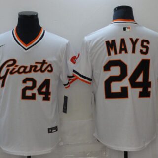Men San Francisco Giants 24 Mays White Game 2021 Nike MLB Jersey