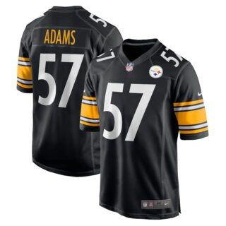 Men's Steelers #57 Montravius Adams Vapor Limited Black Jerseys