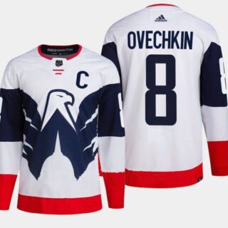 Men's Washington #8 Alexander Ovechkin White Jersey