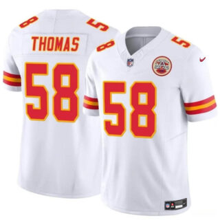 Men's Kansas City Chiefs #58 Derrick Thomas White 2024 F.U.S.E Vapor Untouchable Limited Stitched Football Jersey