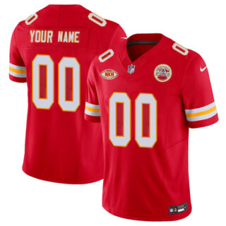 Men's Kansas City Chiefs Active Player Custom Red 2023 F.U.S.E. With NKH Patch Vapor Untouchable Limited Stitched Jersey
