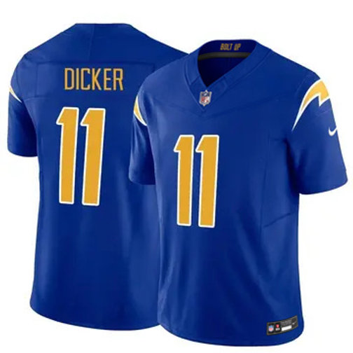 Men Cameron Dicker #11 Los Angeles Chargers Vapor F.U.S.E. Limited Alternate Royal Blue