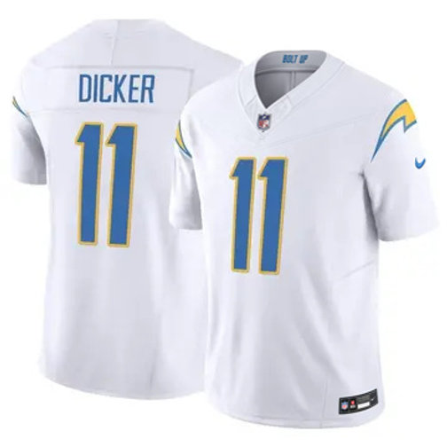 Men Cameron Dicker #11 Los Angeles Chargers Vapor F.U.S.E. Limited White