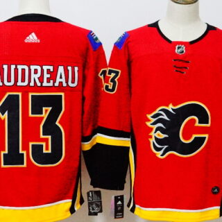 Men's Adidas Johnny Gaudreau Red Calgary Flames Drift Fashion Jersey