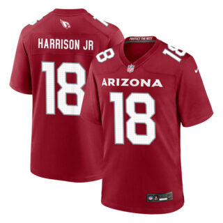 Men's Arizona Cardinals #18 Marvin Harrison Jr. Red Jerseys