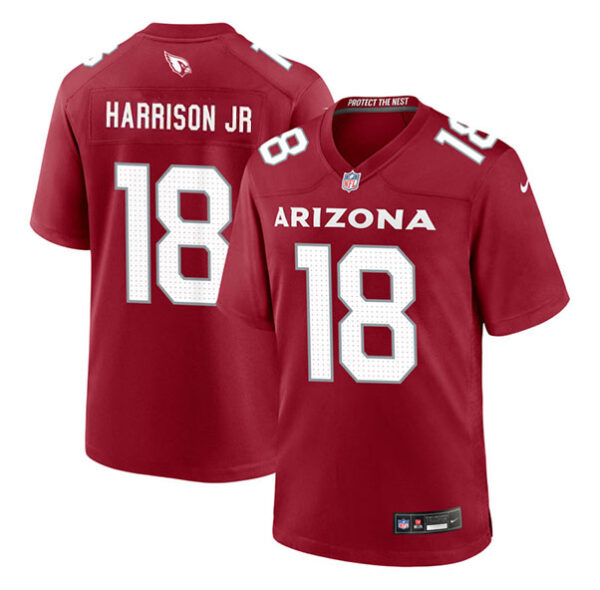 Men's Arizona Cardinals #18 Marvin Harrison Jr. Red Jerseys