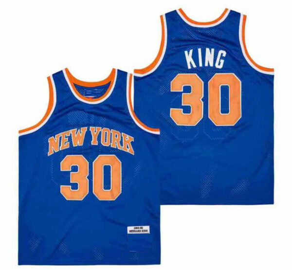 Men's Blue #30 Vintage 1984-85 Bernard King Basketball Jerseys
