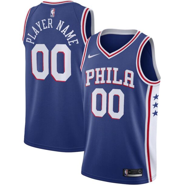 Men's Blue Philadelphia 76ers Swingman Custom Jersey