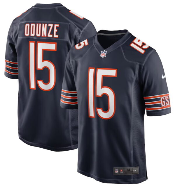 Men's Chicago #15 Bears Rome Odunze Navy 2024 Jersey