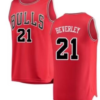 Men's Chicago Bulls #21 Beverley Red Stitched Basketball Jersey