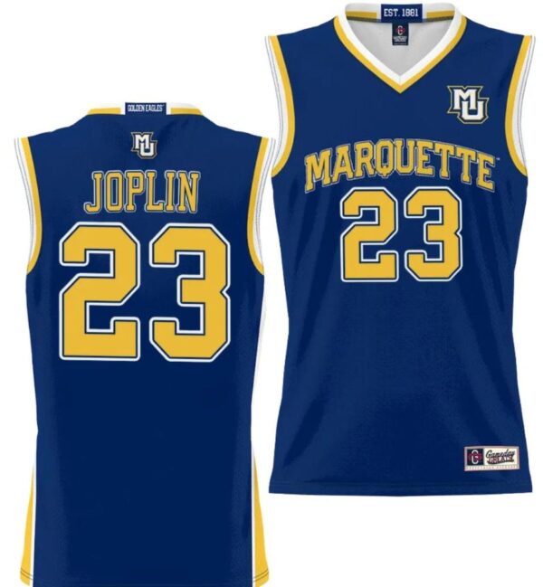 Men's David Joplin Jersey #23 Marquette Golden Eagles NIL Basketball Lightweigh