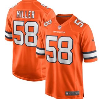 Men's Denver Broncos Von Miller Orange Alternate Game Jersey