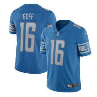 Men's Detroit Lions #16 Jared Goff Blue Vapor Limited Jersey