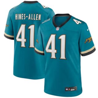 Men's Jacksonville Jaguars #41 Josh Hines-Allen  Prowler Throwback Player Game Teal Jersey