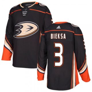 Men's # 3 Kevin Bieksa Anaheim Ducks Home Jersey - Authentic Black