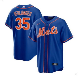 Men's New York Mets #35 VERLANOER Royal Cool Base Stitched Baseball Jersey