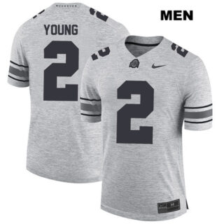 Men's Ohio State Buckeyes Stitched Authentic Nike #2 Chase Young Gray College Football Jersey