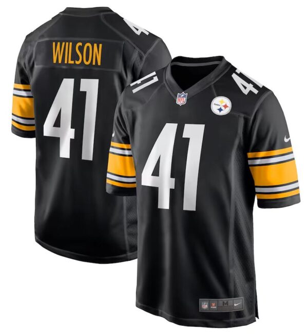 Men's Payton Wilson Black Pittsburgh Steelers 2024 NFL Draft Game Jersey